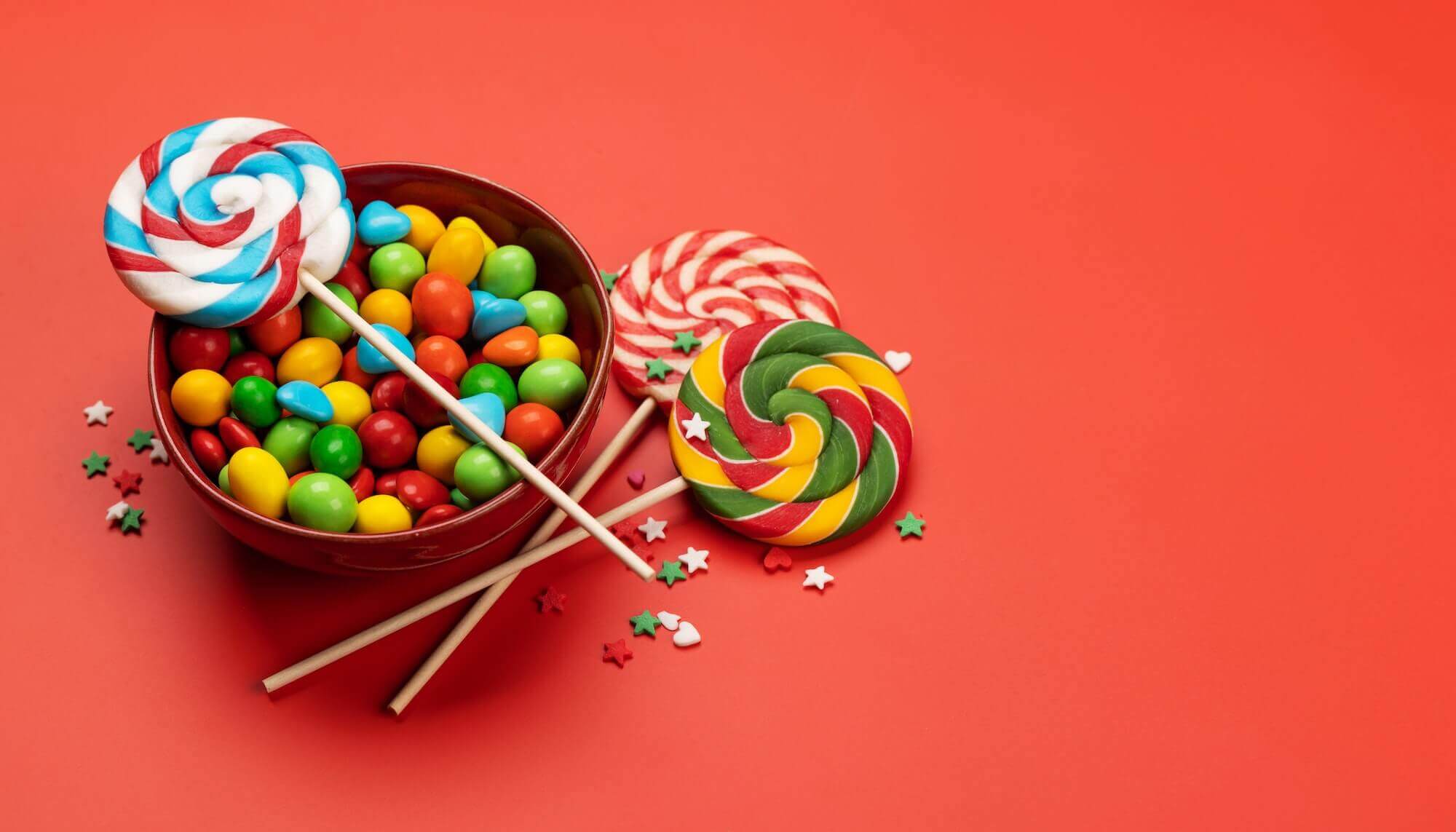 Candy sweets and copy space for your greetings Candy sweets and copy space for your greetings